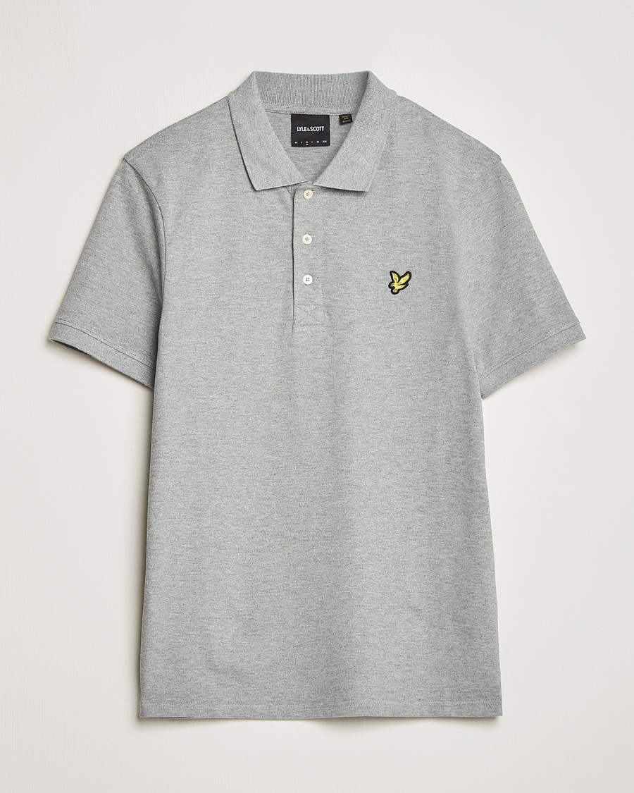 Herre | Polotrøjer | Lyle & Scott | Plain Polo Shirt Mid Grey Marl