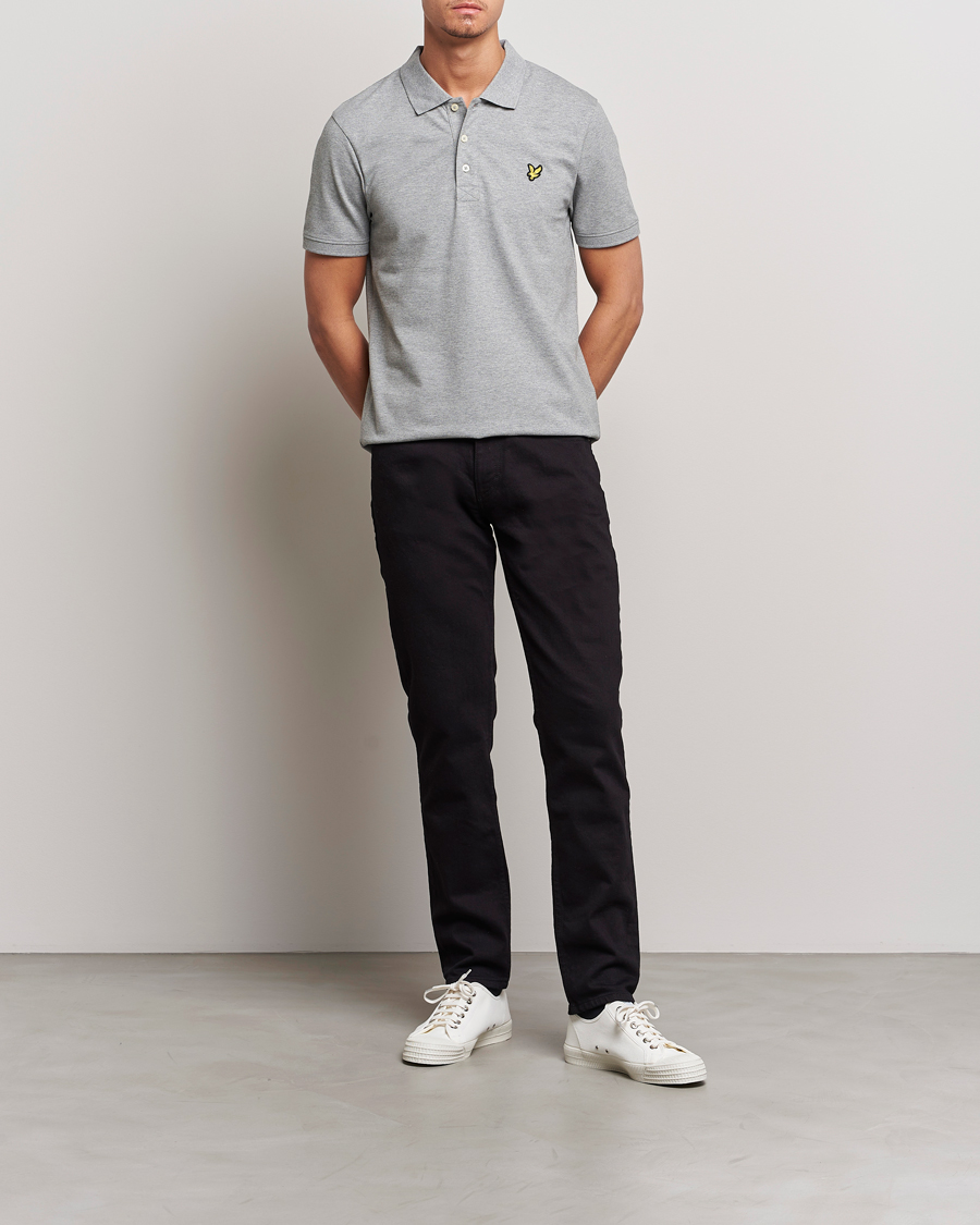 Herre | Polotrøjer | Lyle & Scott | Plain Polo Shirt Mid Grey Marl