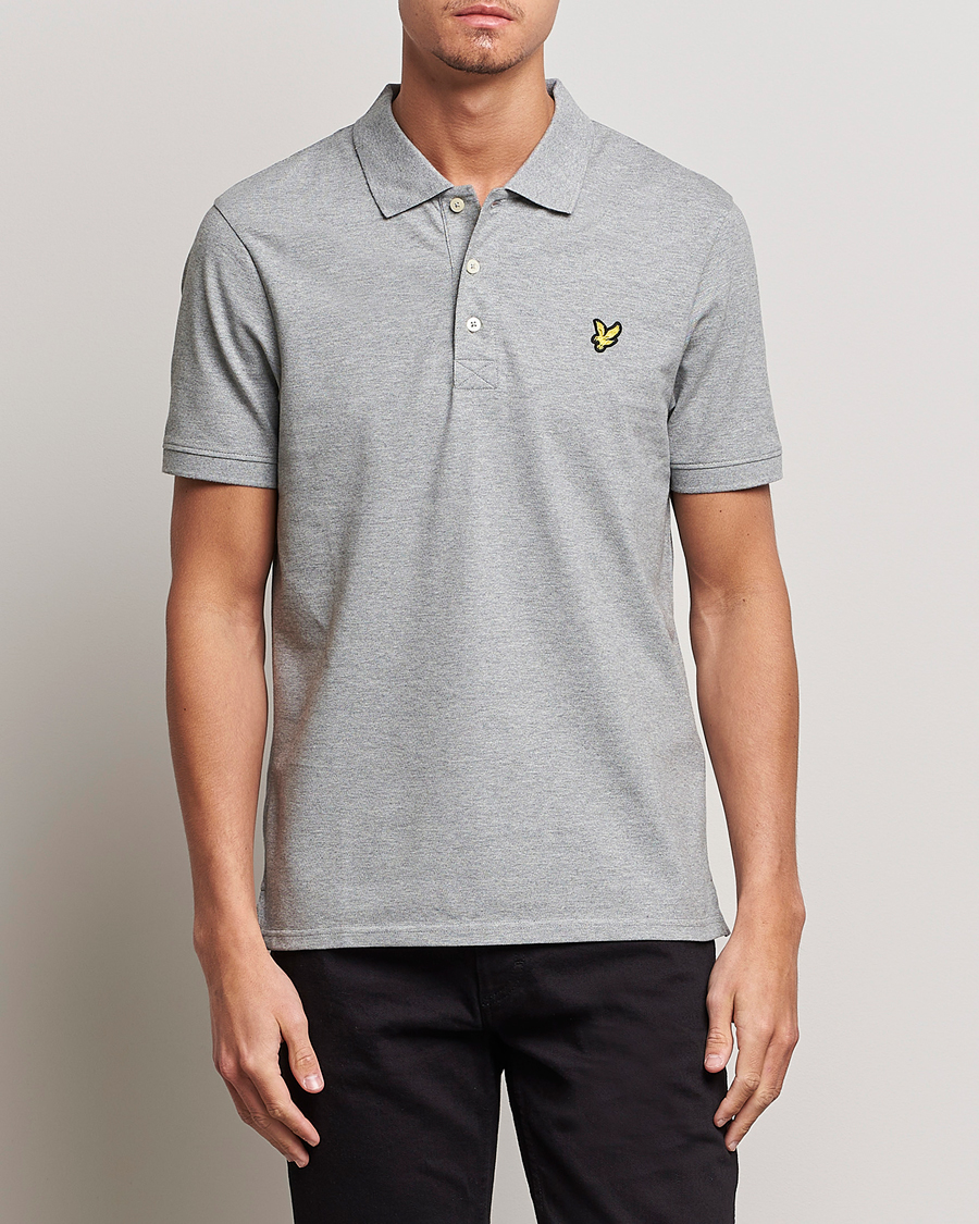 Herr |  | Lyle & Scott | Plain Polo Shirt Mid Grey Marl