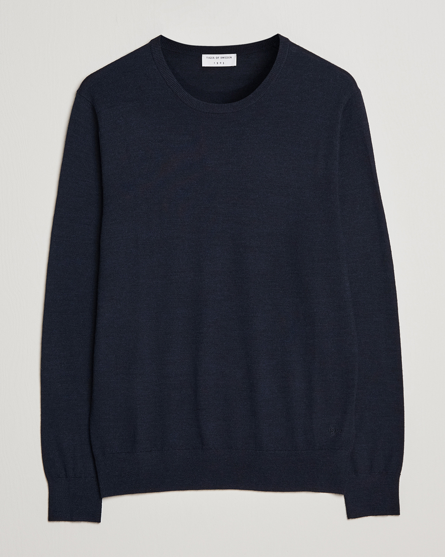 Herre | Trøjer | Tiger of Sweden | Nichols Crew Neck Pullover Navy