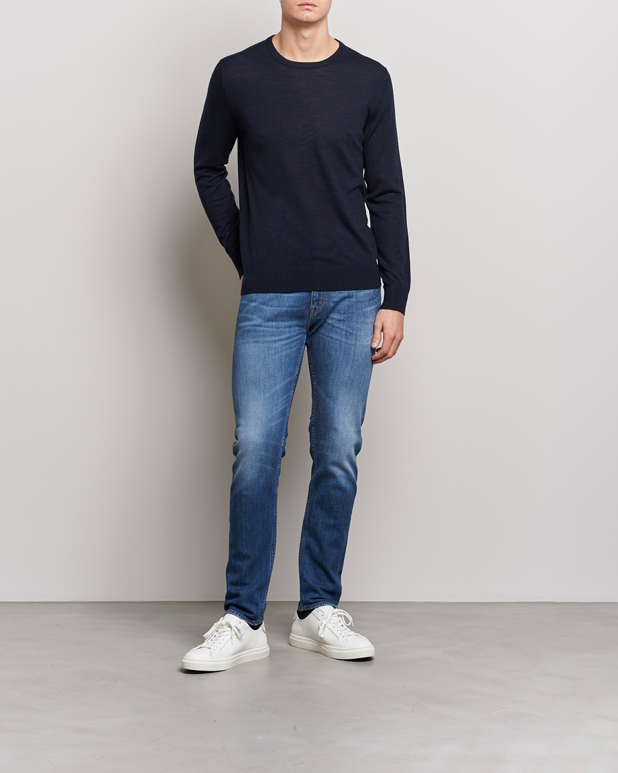 Herre | Trøjer | Tiger of Sweden | Nichols Crew Neck Pullover Navy