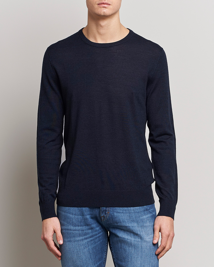 Herre | Pullovers med rund hals | Tiger of Sweden | Nichols Crew Neck Pullover Navy