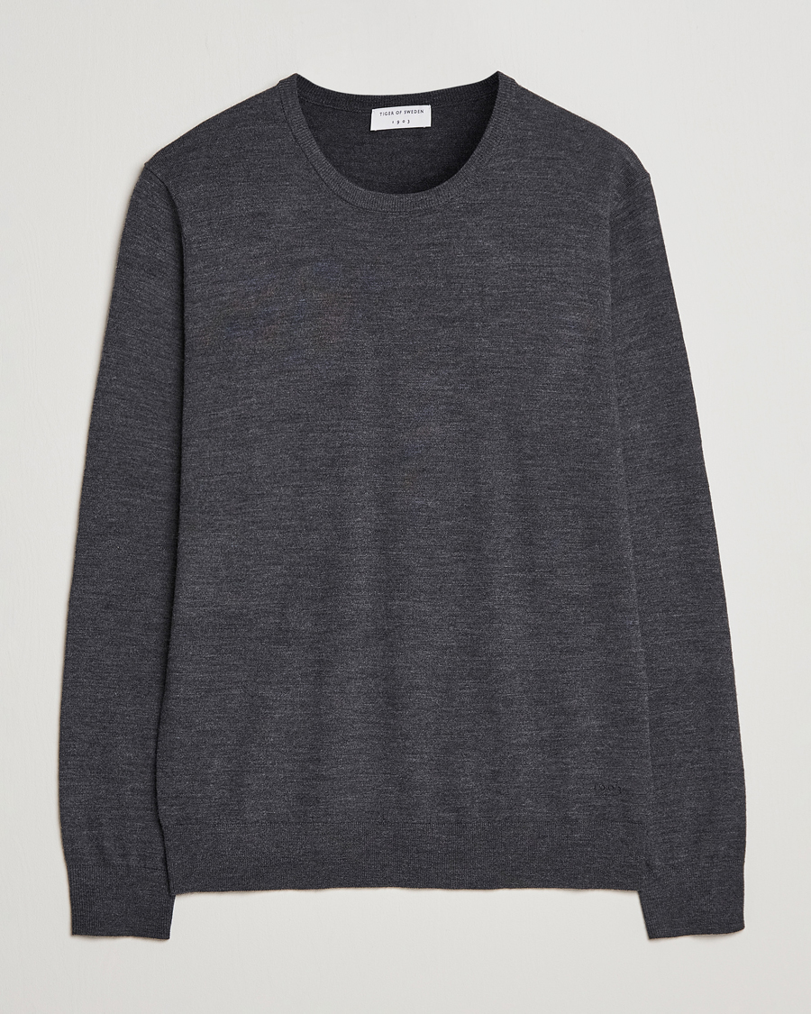 Herre | Trøjer | Tiger of Sweden | Nichols Crew Neck Pullover Grey