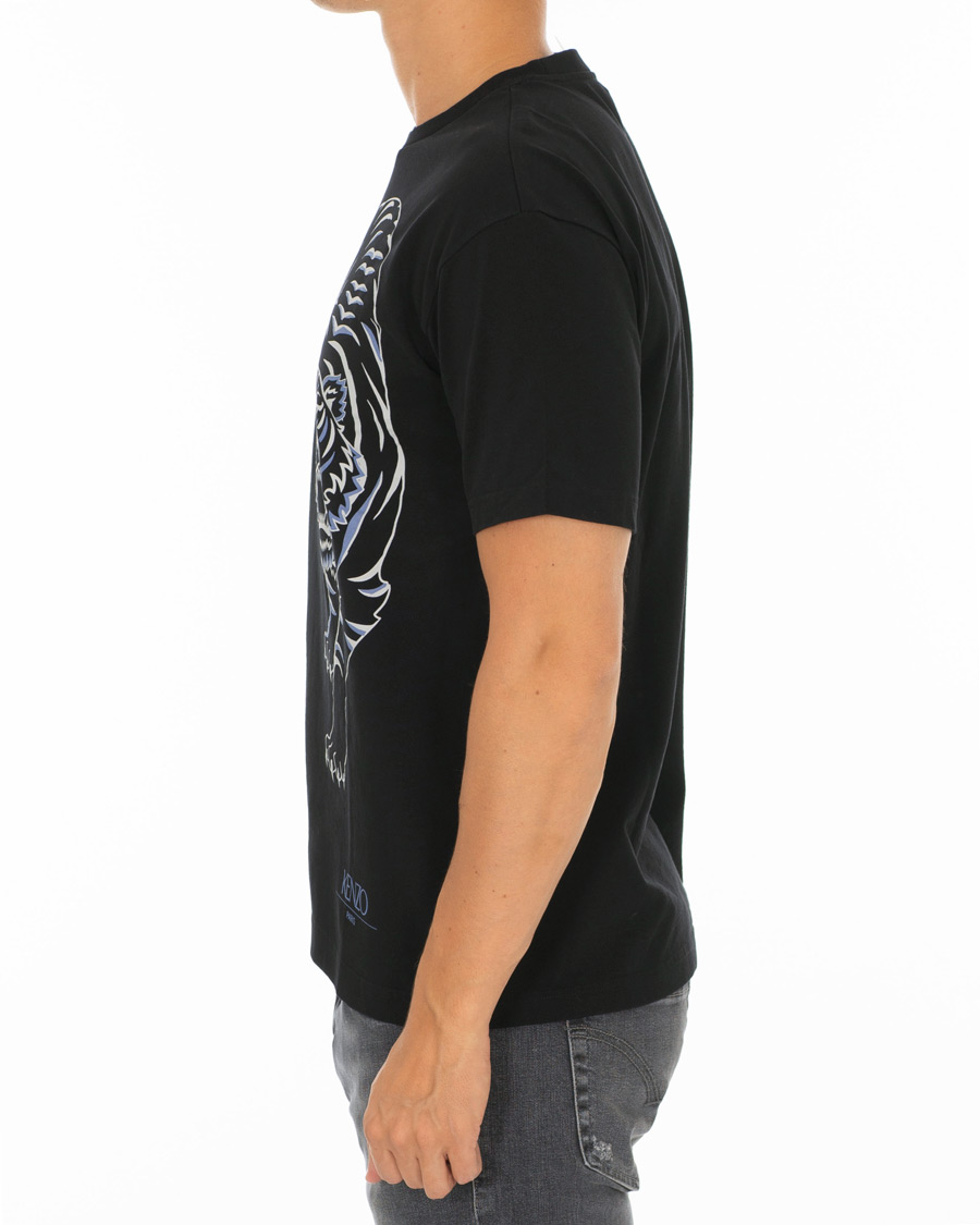 Herre | T-Shirts | KENZO | Double Tiger T-shirt Black