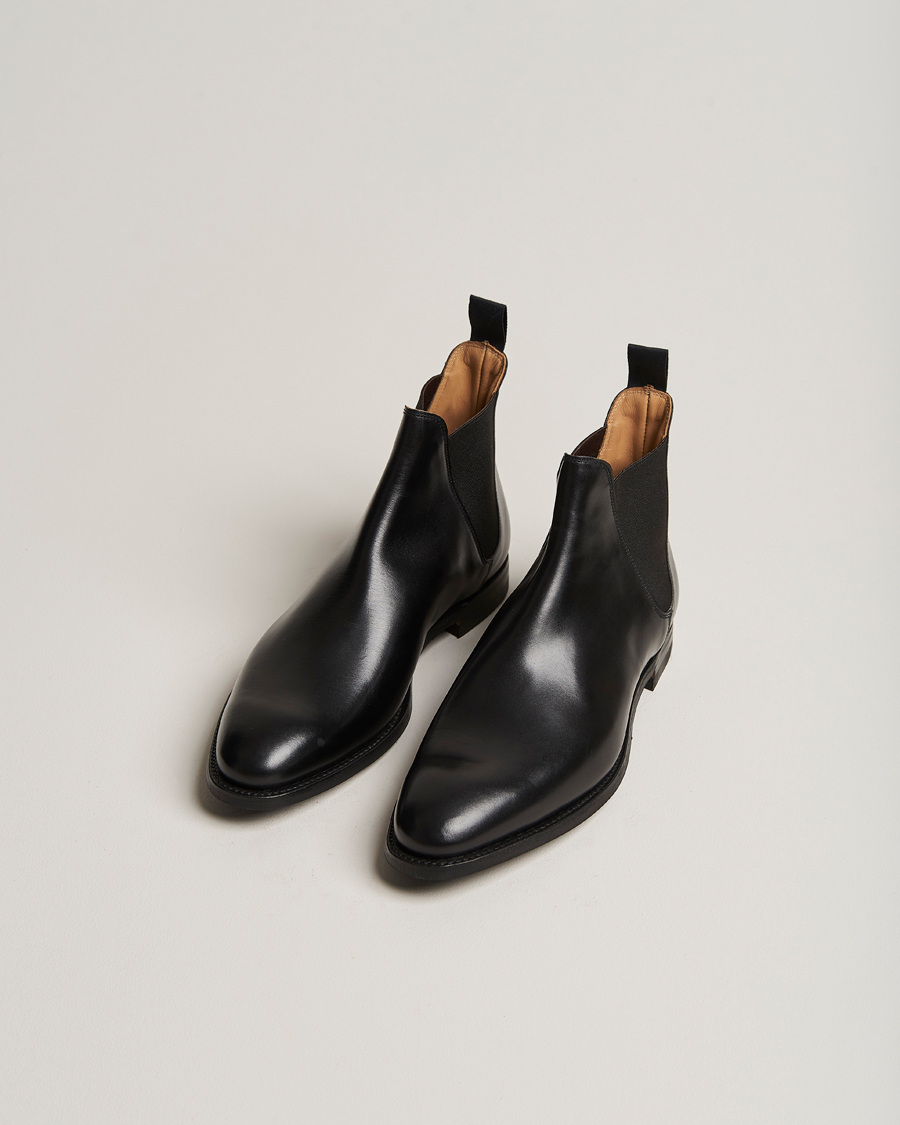 Herre | Håndlavede sko | Crockett & Jones | Chelsea 8 City Sole Black Calf