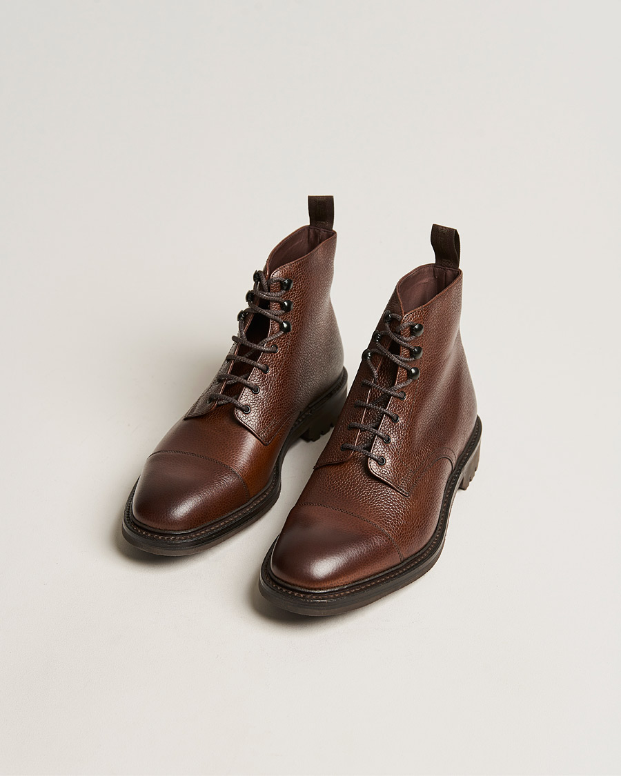 Herre | Håndlavede sko | Loake 1880 | Sedbergh Derby Boot Brown Grain Calf