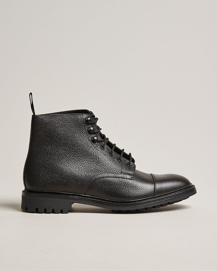 Herre | Støvler | Loake 1880 | Sedbergh Derby Boot Black Calf Grain