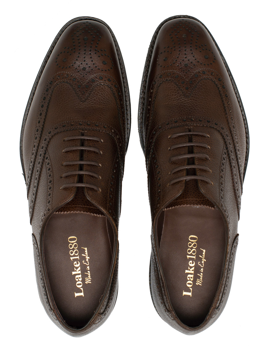 Herre | Loake 1880 Buckingham Brogue Dark Brown Grain Calf | Loake 1880 | Buckingham Brogue Dark Brown Grain Calf