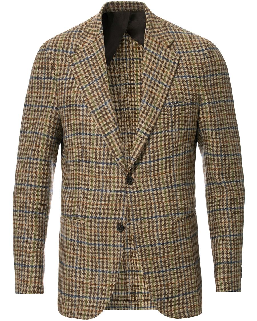 Herre | Blazere & jakker | Berg&Berg | Dan II Gun Club Check Wool Blazer Brown/Olive