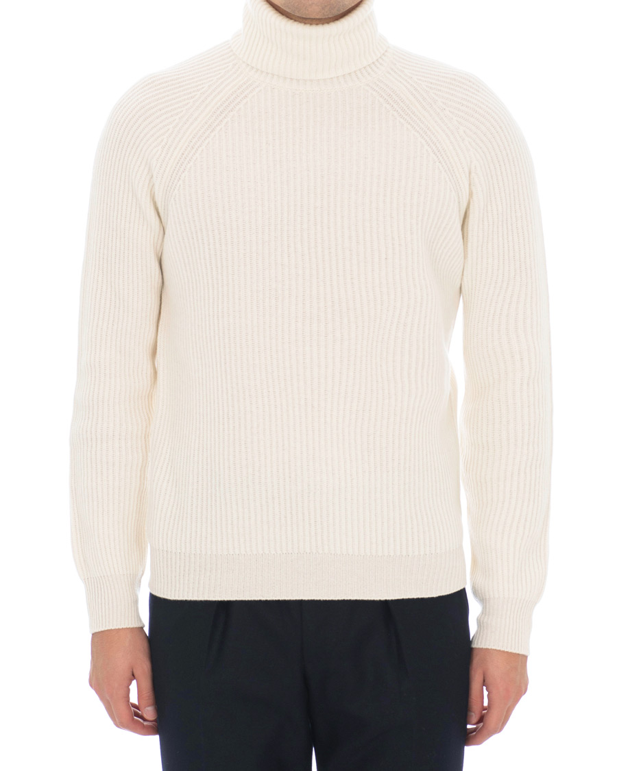 Herre | Trøjer | Berg&Berg | Bernhard Chunky Knit Turtleneck White