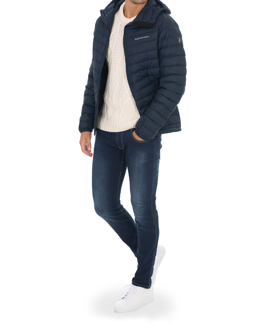Herre | Jakker | Peak Performance | Frost Down Hooded Jacket Blue Shadow