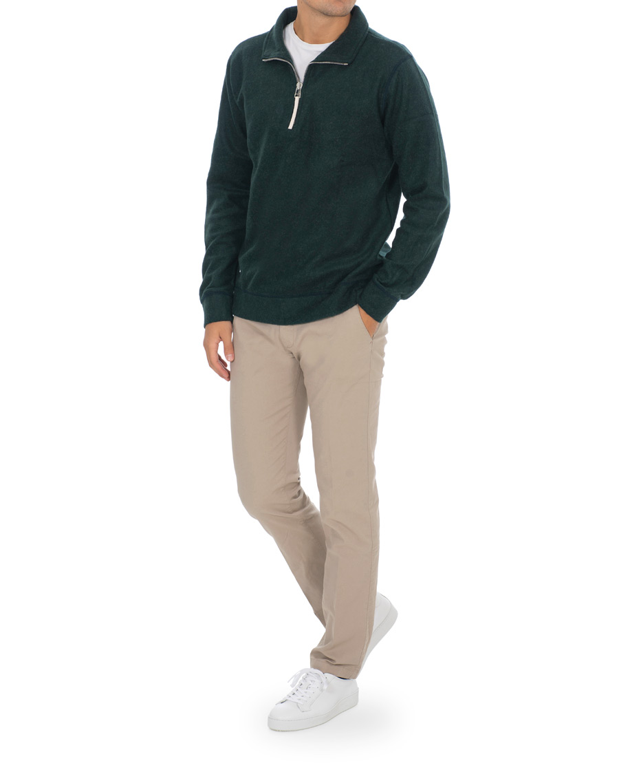 Herre | Trøjer | A.P.C. | Half Zip Sweater Green