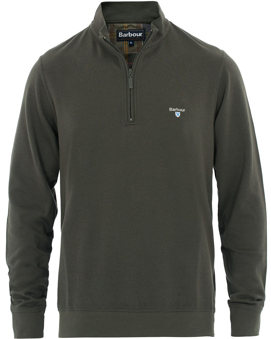 Herre | Trøjer | Barbour Lifestyle | Batten Cotton/Modal Half Zip Olive