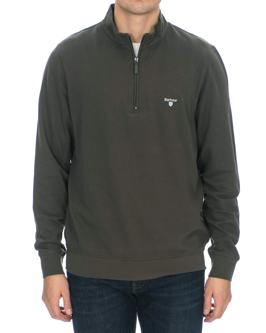 Herre | Trøjer | Barbour Lifestyle | Batten Cotton/Modal Half Zip Olive