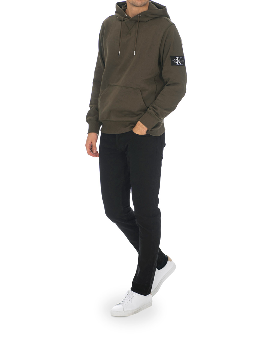 Herre | Trøjer | Calvin Klein Jeans | Monogram Sleeve Badge Hoodie Deep Depths