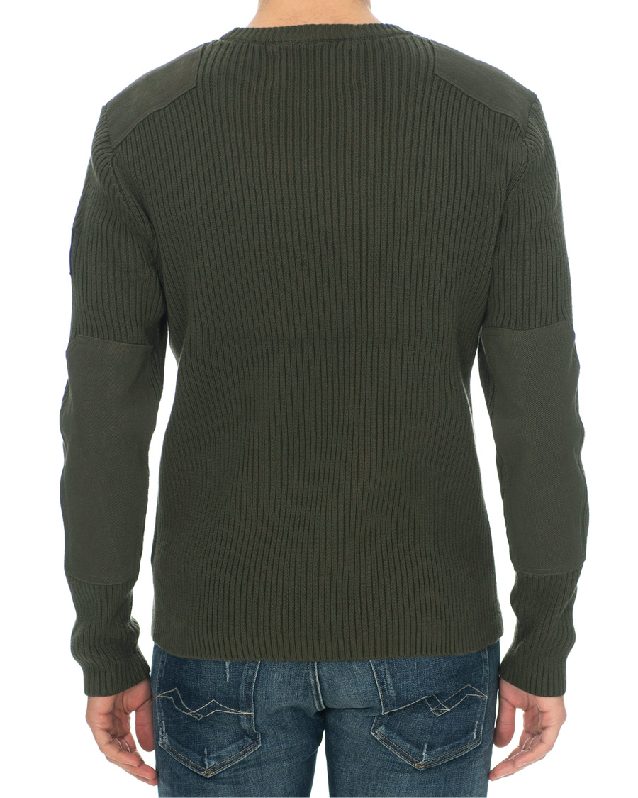 Herre | Trøjer | Calvin Klein Jeans | Knitted Monogram Sleeve Badge Crew Neck Deep Depths