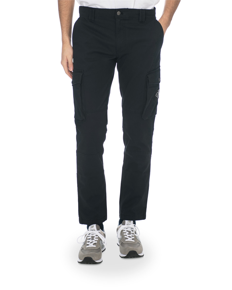 Herre | Bukser | Calvin Klein Jeans | Skinny Washed Cargo Pants Black