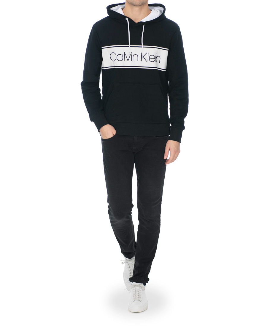 Herre | Trøjer | Calvin Klein | Logo Stripe Hoodie Black