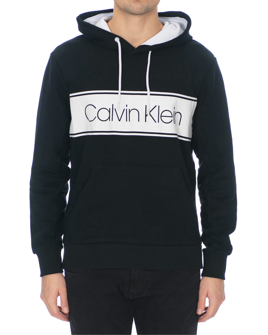Herre | Trøjer | Calvin Klein | Logo Stripe Hoodie Black