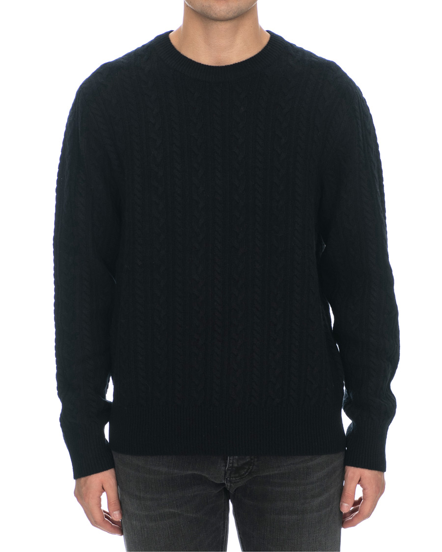 Herre | Trøjer | J.Lindeberg | Gregor Soft Cable Crew Neck Black