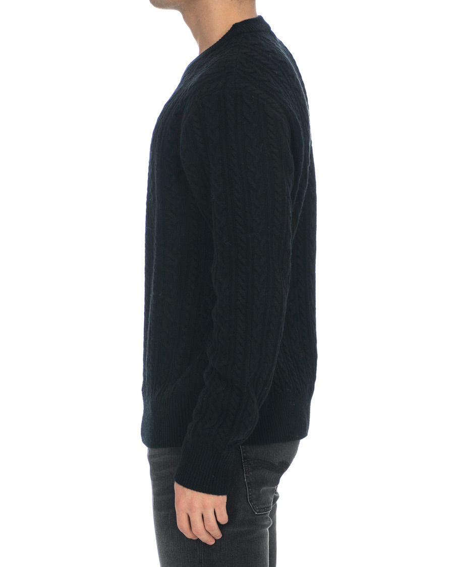 Herre | Trøjer | J.Lindeberg | Gregor Soft Cable Crew Neck Black