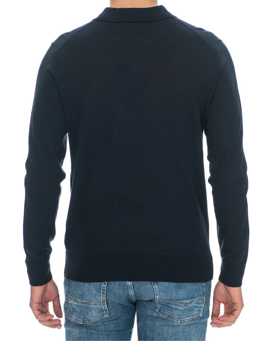 Herre | Trøjer | J.Lindeberg | Luciano Wool/Silk Pullover Navy