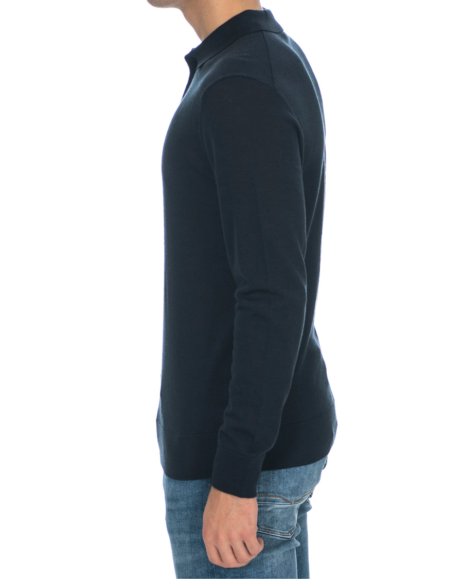 Herre | Trøjer | J.Lindeberg | Luciano Wool/Silk Pullover Navy