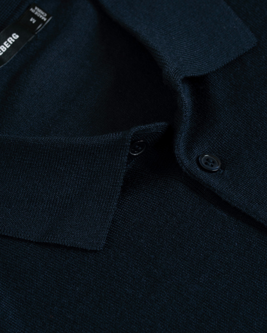 Herre | Trøjer | J.Lindeberg | Luciano Wool/Silk Pullover Navy
