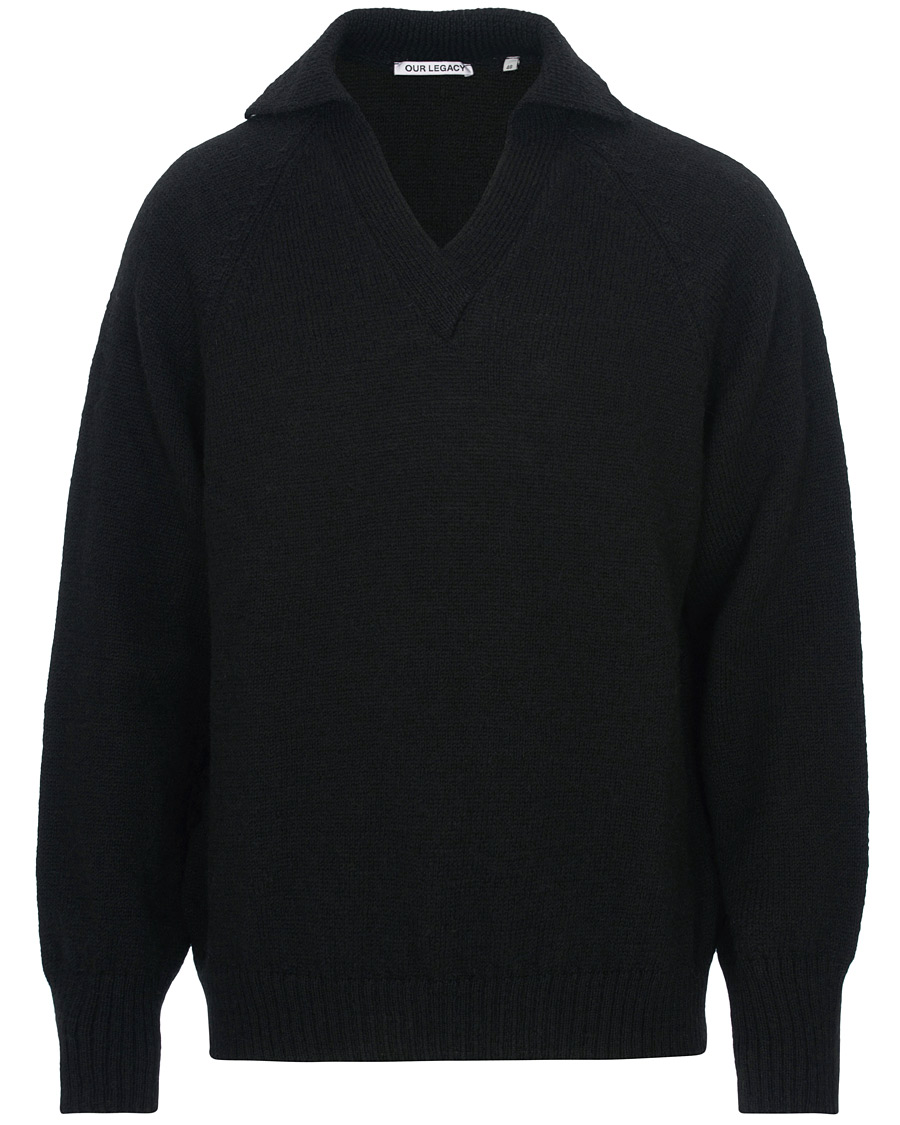 Herre | Trøjer | Our Legacy | Big Knit Coarse Wool Sweater Black