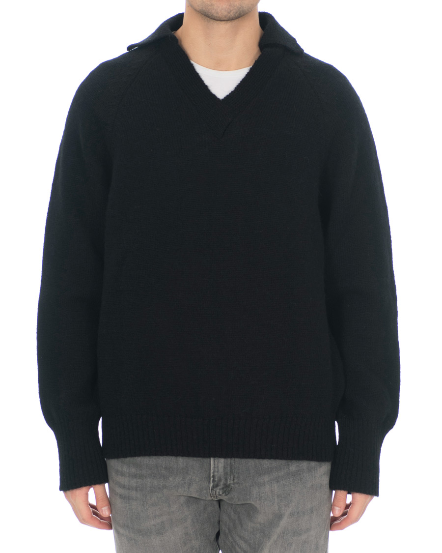 Herre | Trøjer | Our Legacy | Big Knit Coarse Wool Sweater Black