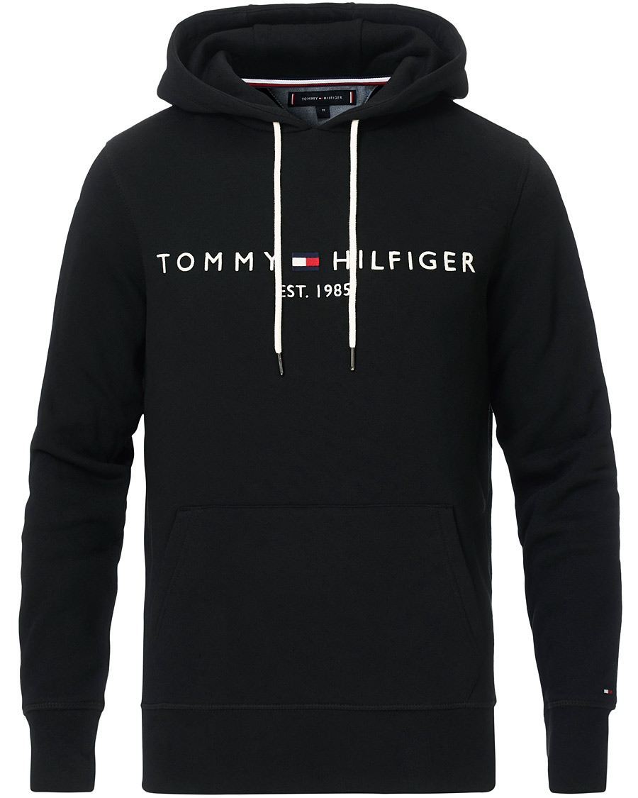 Herre | Trøjer | Tommy Hilfiger | Logo Hoodie Jet Black