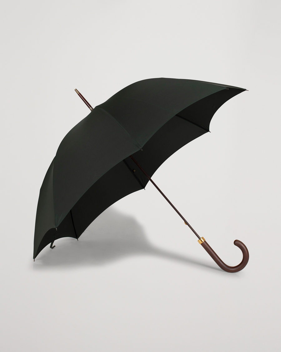 Herre | Paraplyer | Fox Umbrellas | Polished Hardwood Umbrella Racing Green