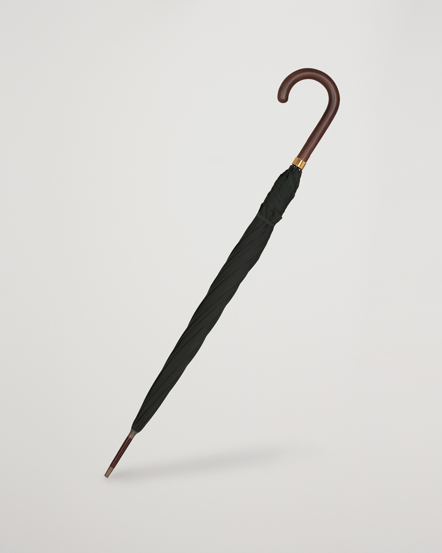 Herre | Paraplyer | Fox Umbrellas | Polished Hardwood Umbrella Racing Green