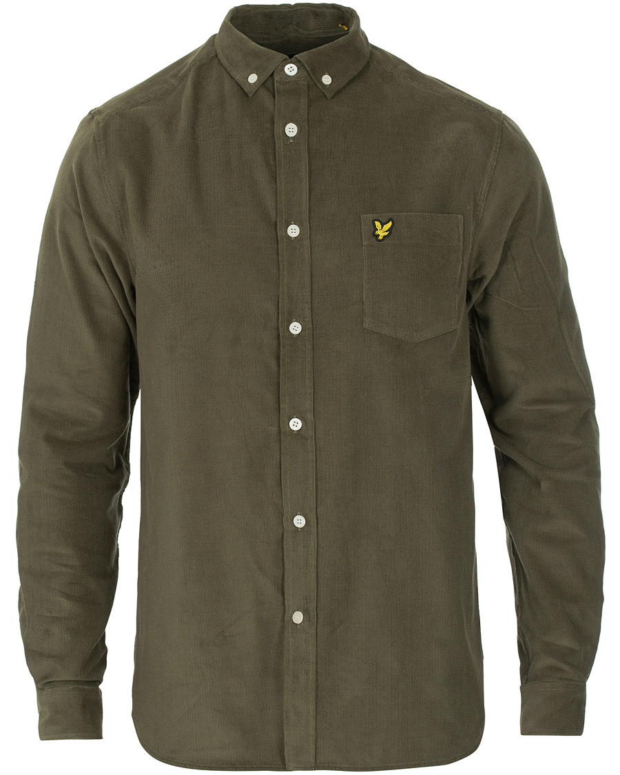 Herre | Skjorter | Lyle & Scott | Baby Corduroy Shirt Olive Green