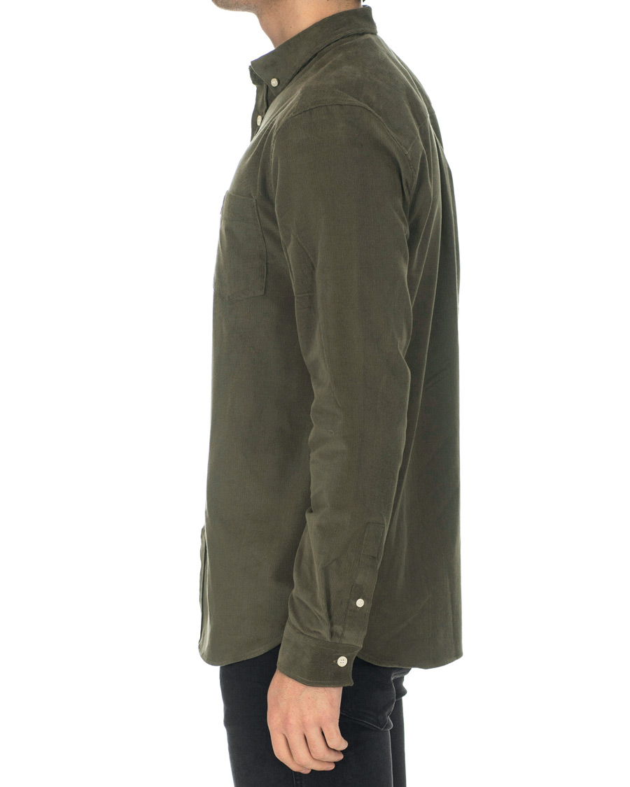 Herre | Skjorter | Lyle & Scott | Baby Corduroy Shirt Olive Green