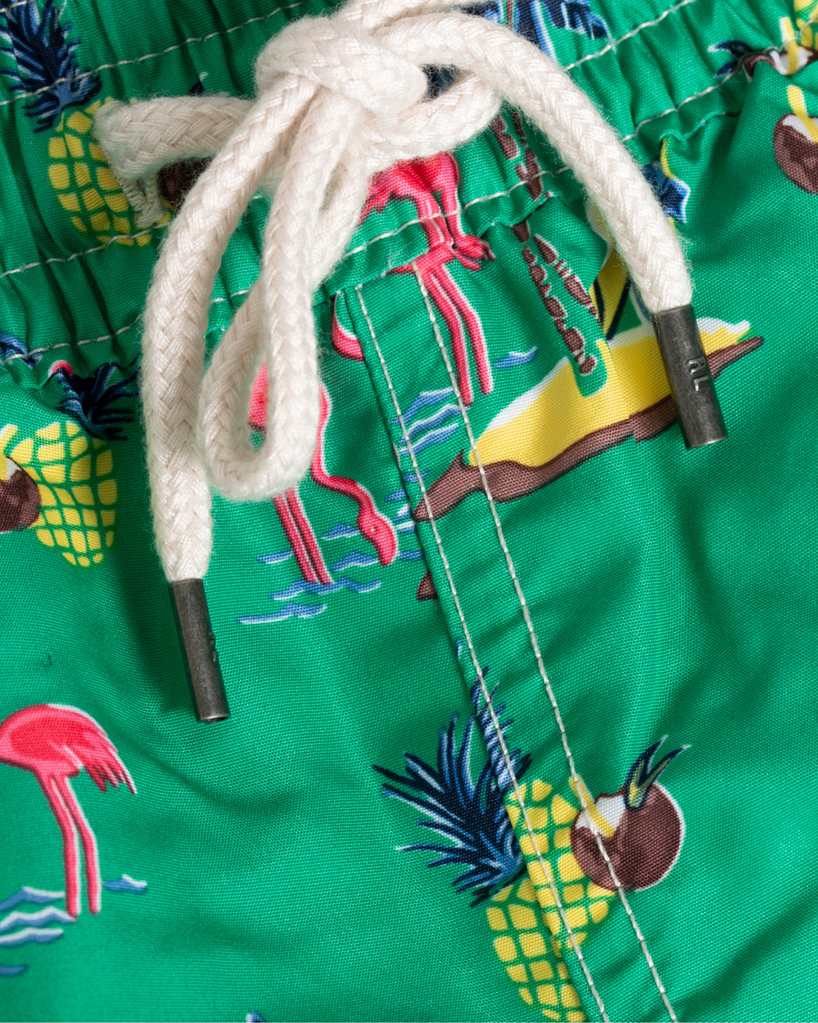 Herre | Badebukser | Polo Ralph Lauren | Traveler Printed Flamingo Swimshorts Green