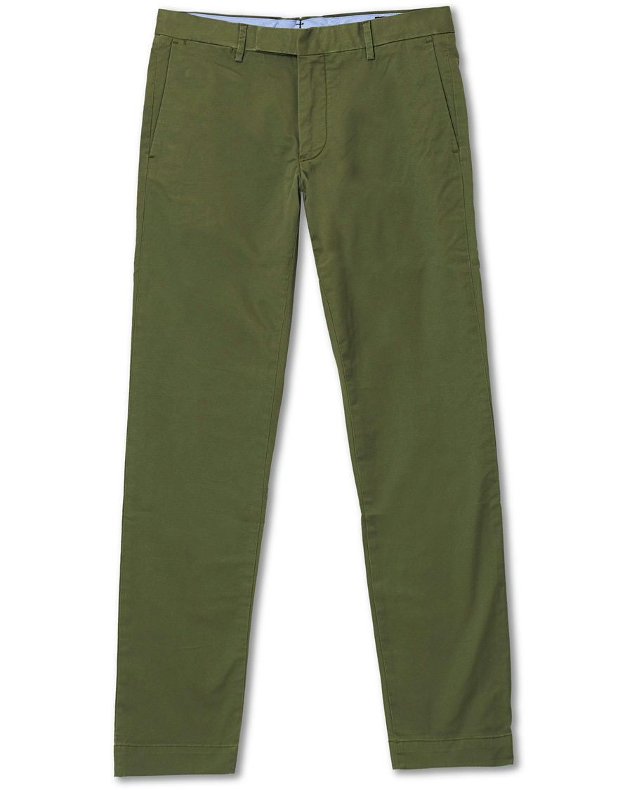 Herre | Bukser | Polo Ralph Lauren | Slim Fit Stretch Hudson Chino Army Olive