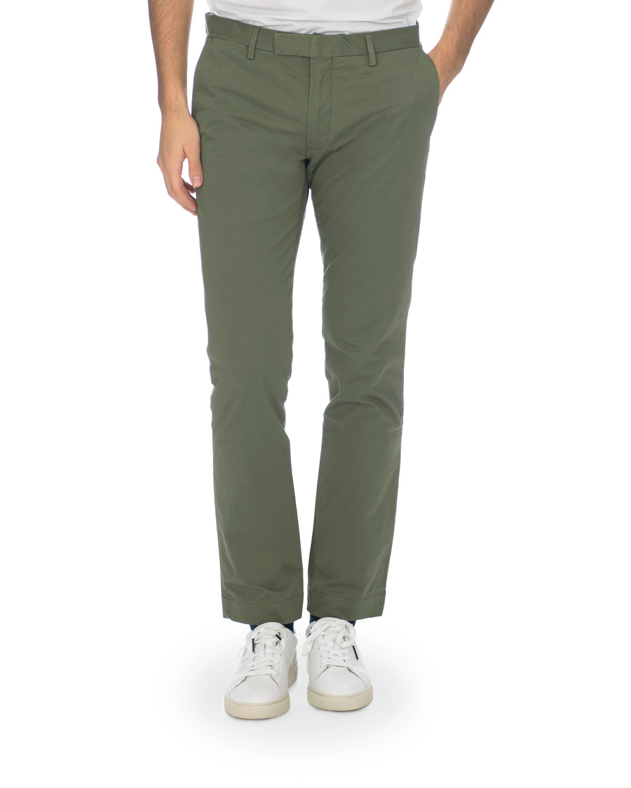 Herre | Bukser | Polo Ralph Lauren | Slim Fit Stretch Hudson Chino Army Olive