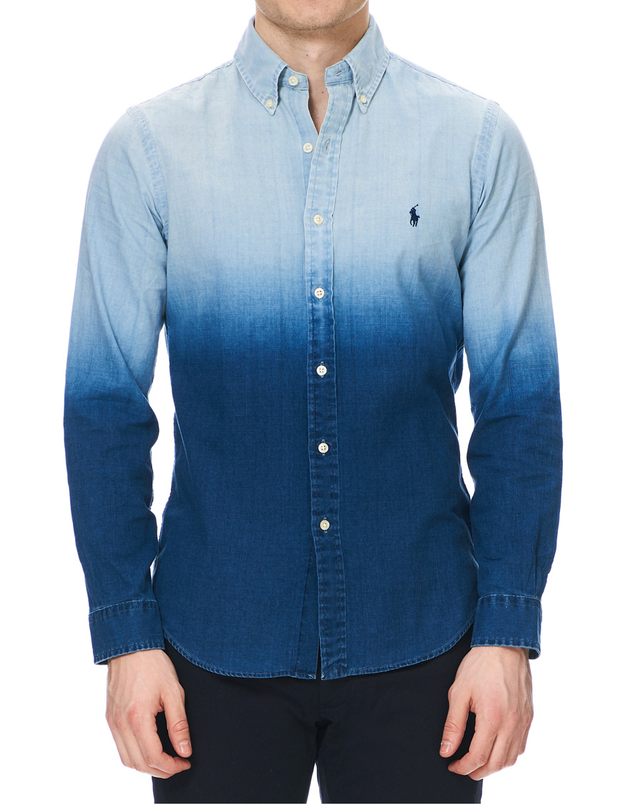 Herre | Skjorter | Polo Ralph Lauren | Slim Fit Dip Dye Shirt Blue