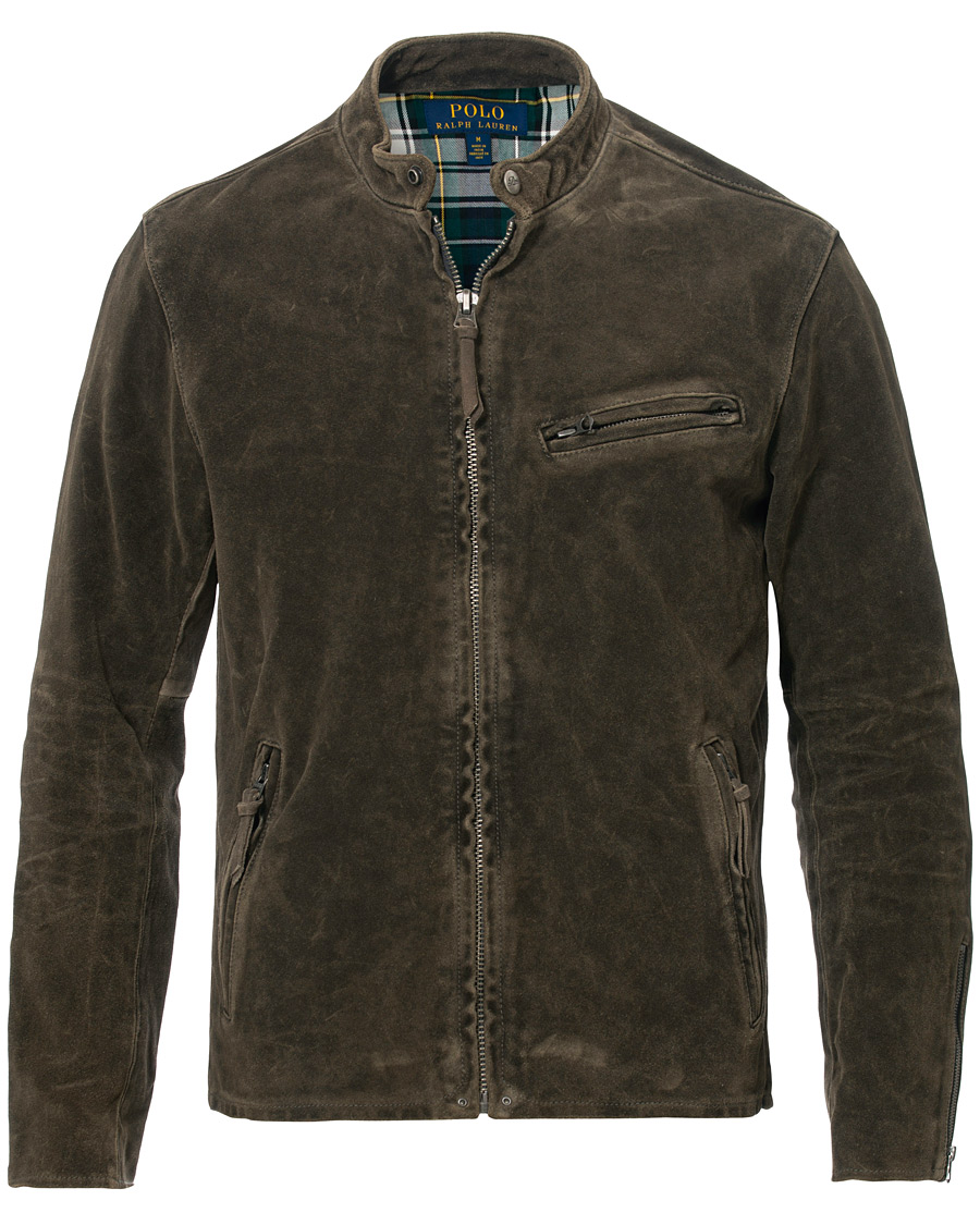 Herre | Jakker | Polo Ralph Lauren | Cafe Racer Suede Jacket Grey