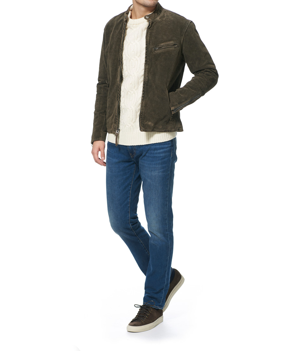 Herre | Jakker | Polo Ralph Lauren | Cafe Racer Suede Jacket Grey