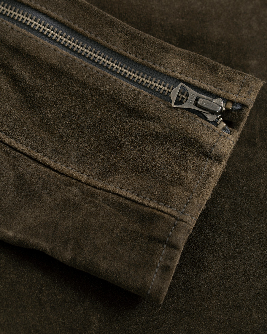 Herre | Jakker | Polo Ralph Lauren | Cafe Racer Suede Jacket Grey