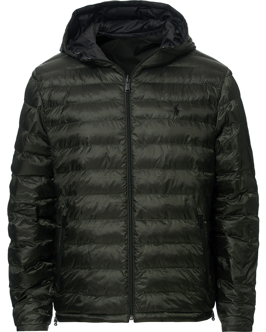 Herre | Jakker | Polo Ralph Lauren | Reversible Down High Gloss Jacket Black/Olive