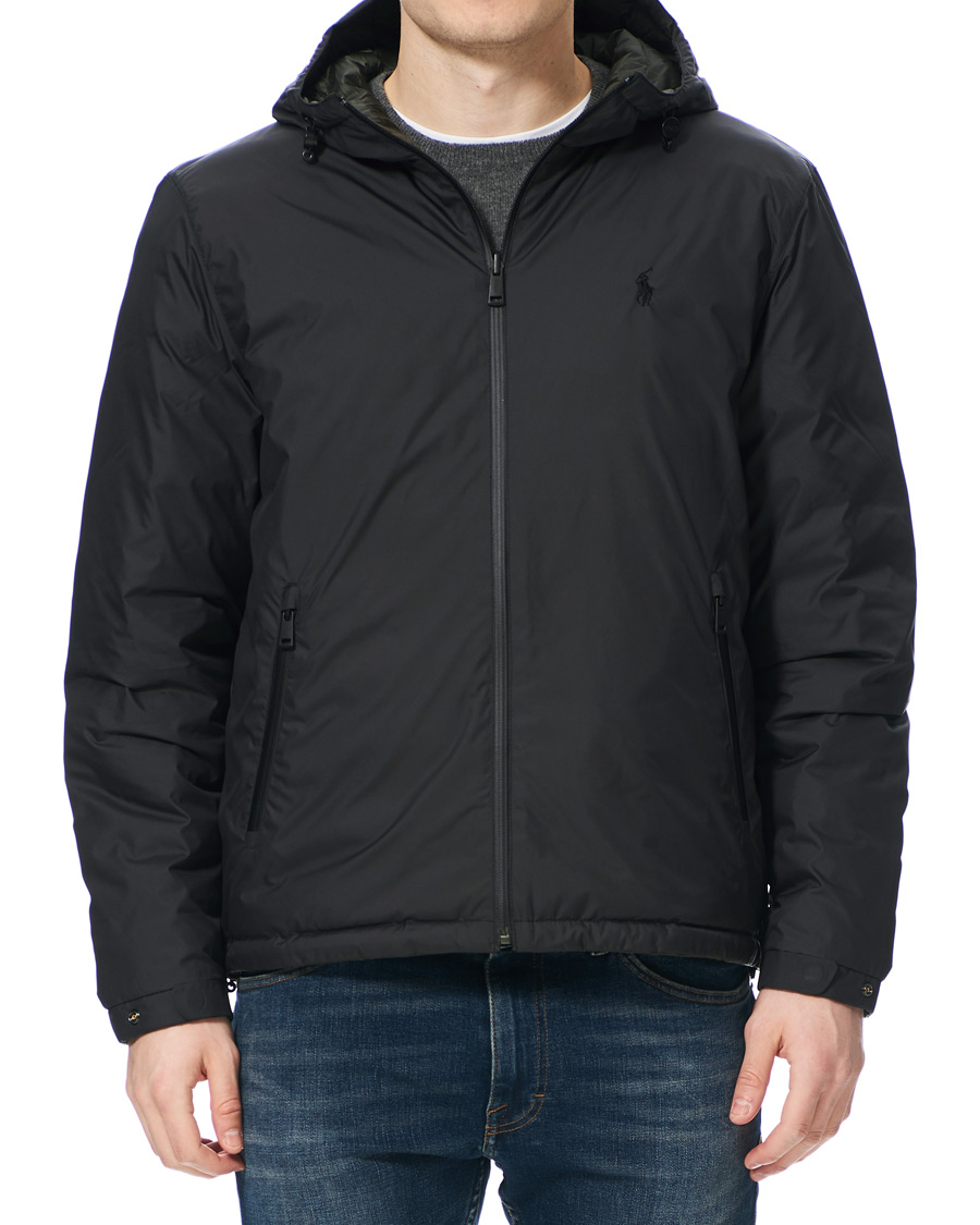 Herre | Jakker | Polo Ralph Lauren | Reversible Down High Gloss Jacket Black/Olive