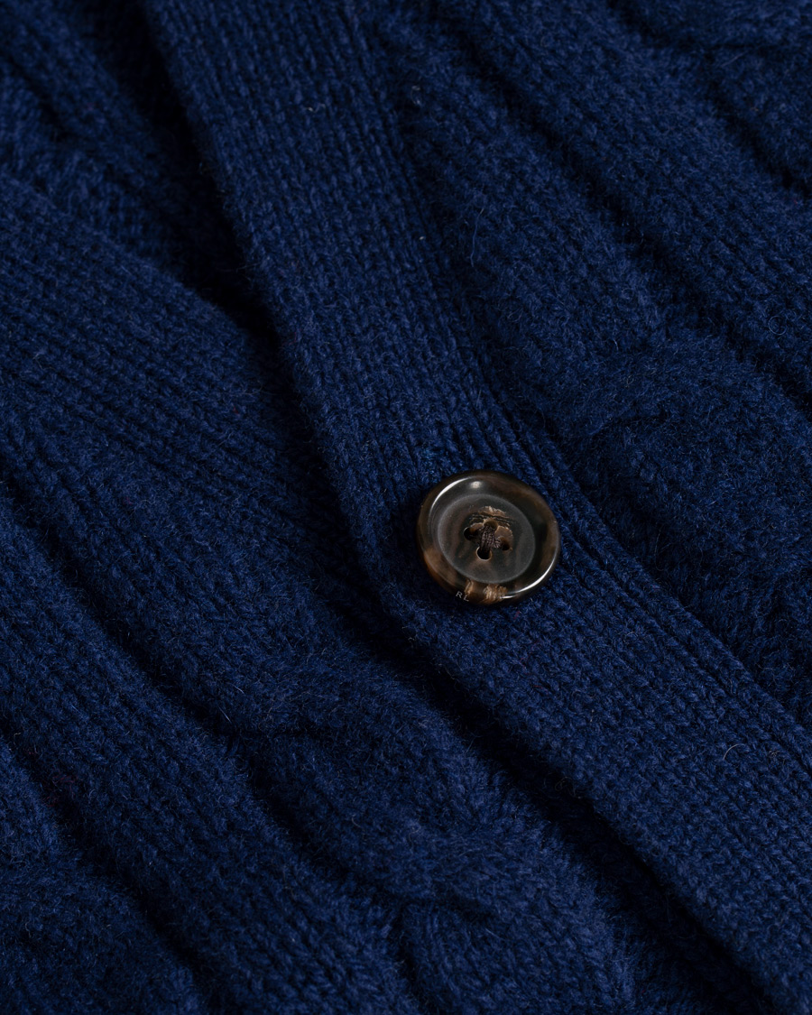 Herre | Trøjer | Polo Ralph Lauren | Cotton Cashmere Cable Slipover Newport Navy