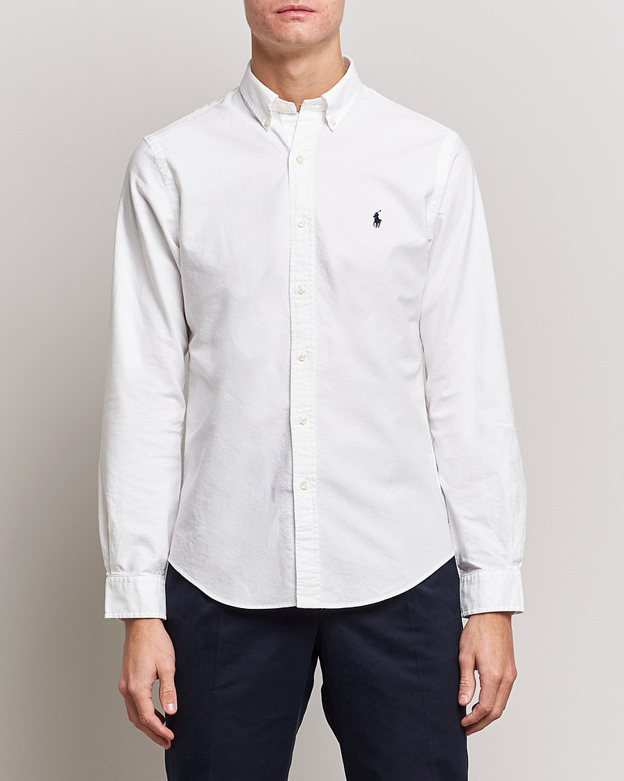 Herr | Polo Ralph Lauren | Polo Ralph Lauren | Slim Fit Garment Dyed Oxford Shirt White