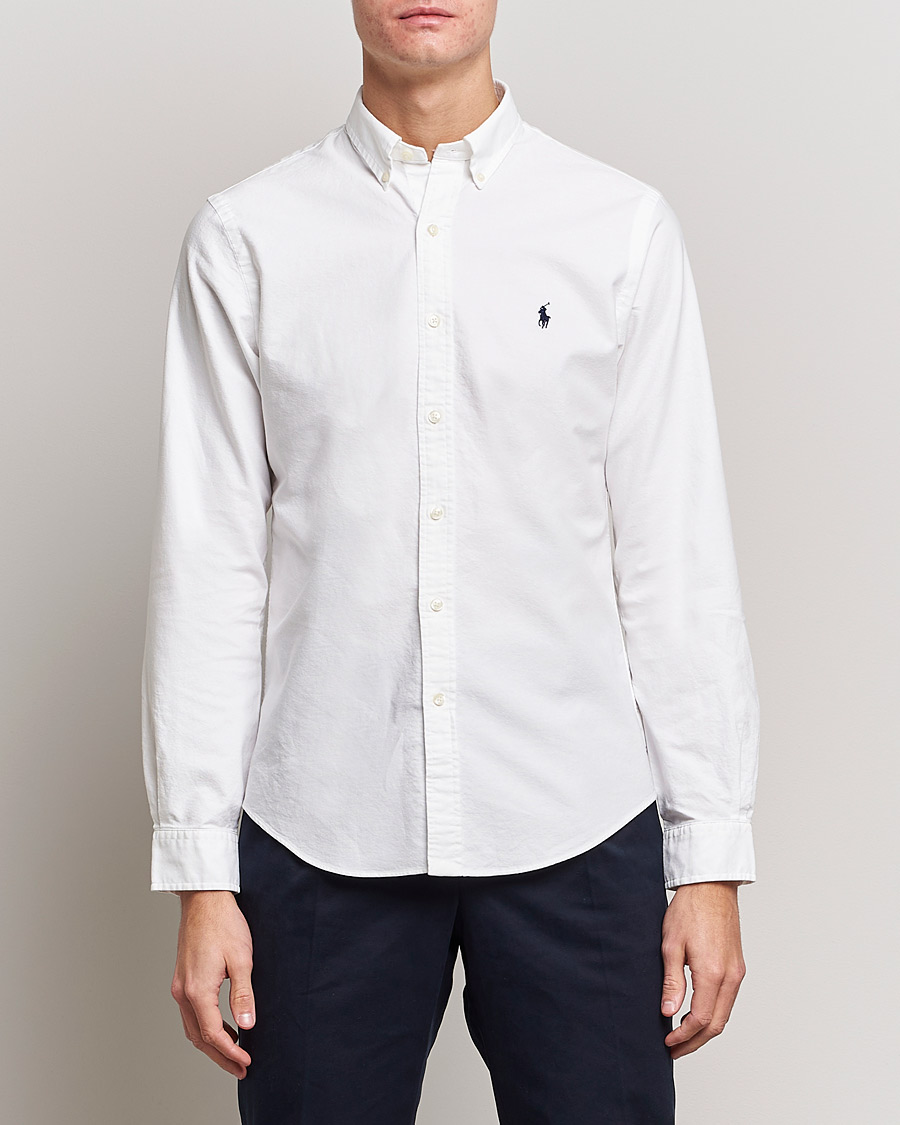 Herre | Jakke og buks | Polo Ralph Lauren | Slim Fit Garment Dyed Oxford Shirt White