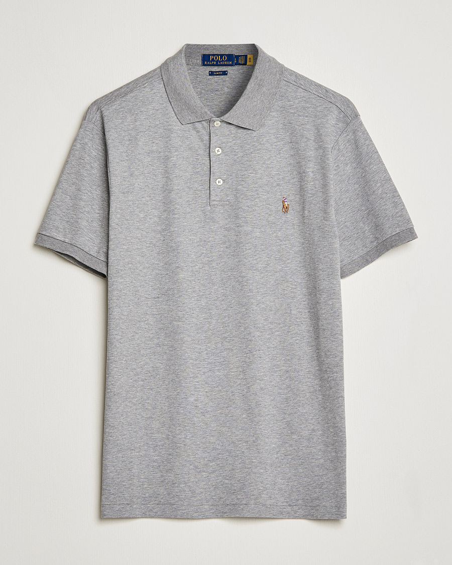 Herre | Polotrøjer | Polo Ralph Lauren | Slim Fit Pima Cotton Polo Steel Heather