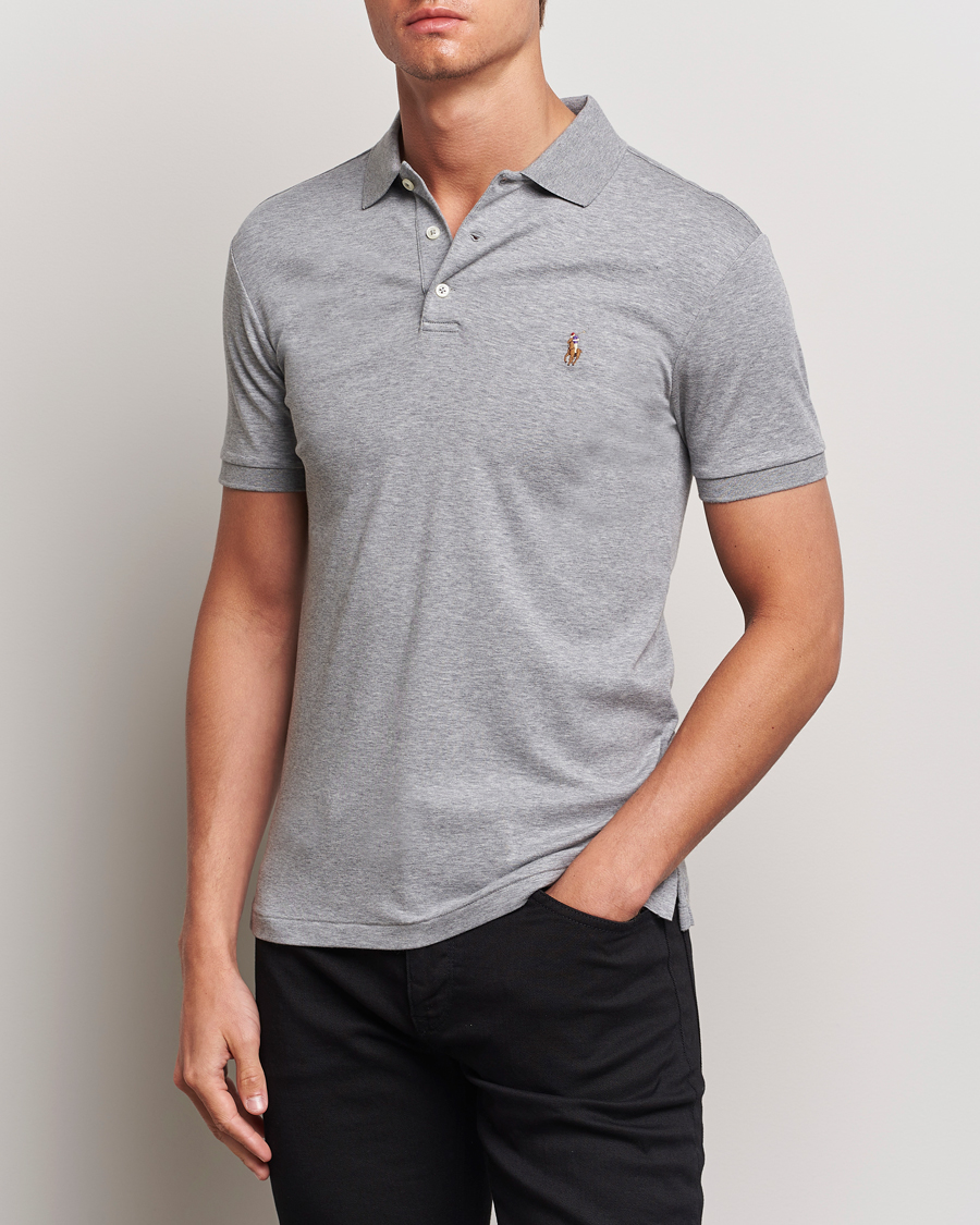 Herre | Polotrøjer | Polo Ralph Lauren | Slim Fit Pima Cotton Polo Steel Heather