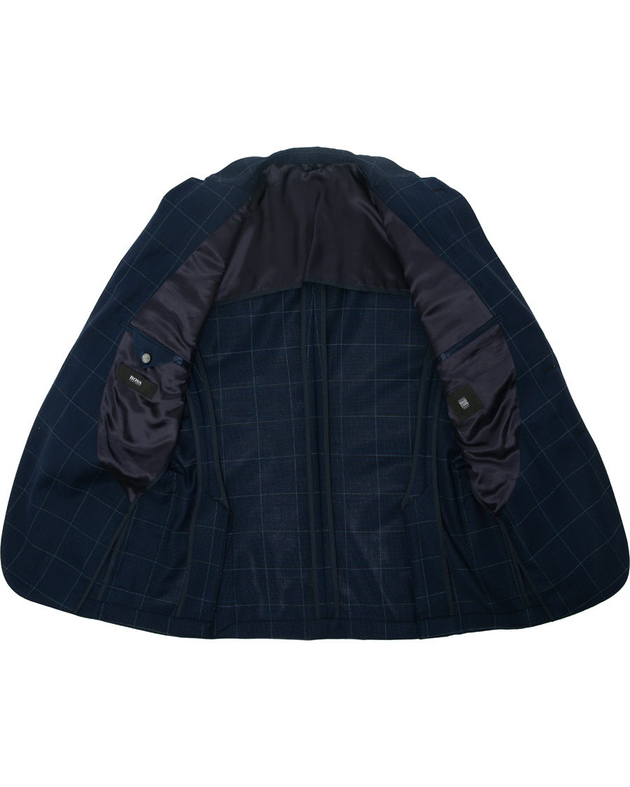 Herre | Blazere & jakker | BOSS BLACK | BOSS Janson Check Blazer Dark Blue